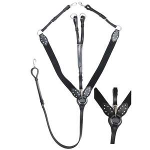 บราสต์เพลทสำหรับม้า - บราสต์เพลทแบบช่องว่างสำหรับม้า - รันนิ่งมาร์ติงเกล - บราสต์เพลทหนังบุฟองน้ำ - บราสต์เพลทประดับเพชร - Product Image 2