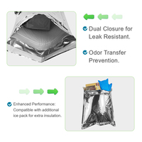Enveloppe isotherme personnalisée en papier kraft, pochette rembourrée pour expédition à froid, sac isotherme en feuille d'aluminium pour aliments congelés