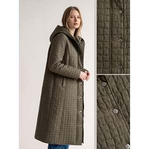 Manteau matelassé en fourrure kaki Vetre 140 cm - Product Image 1