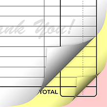 Op maat gemaakte NCR-duplicaat bonnenboekje met twee kopieën, zelfkopieermateriaal - Product Image 3