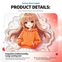 Porte-clés en acrylique durable et résistant aux rayures, personnalisé avec un personnage d'anime, imprimé sur mesure, pour le quotidien et les cadeaux de fête
