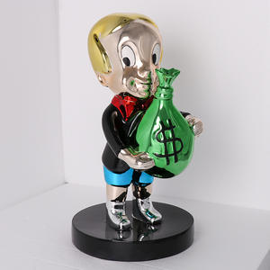 Dessin animé personnalisable de haute qualité pour <span class=keywords><strong>Monopoly</strong></span> Sculpture résine verre acier placage centre commercial hôtel salon décoration - Product Image 4