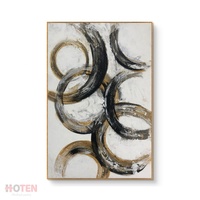 Peintures murales abstraites originales sur toile, faites à la main, vente en gros personnalisée, HOTEN HT-00710, cadre personnalisé, peinture à l'huile pour salon