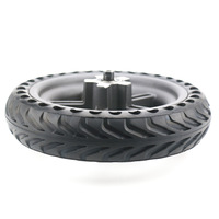 Llanta de Repuesto para Scooter ULIP, Duradera, de 8.5 Pulgadas, Integrada, de Aleación de Aluminio con 5 Orificios, Rodamiento de Bolas Negro, M365 Pro, Neumático Sólido, 1.6 kg