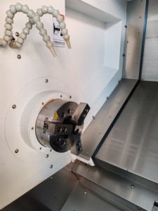 750 nhiệm vụ nặng nề kỹ thuật số fanuc CNC chuyển Trung tâm với trục chính 2 trục chính xác cao cho nghiêng giường Lathe - Product Image 3