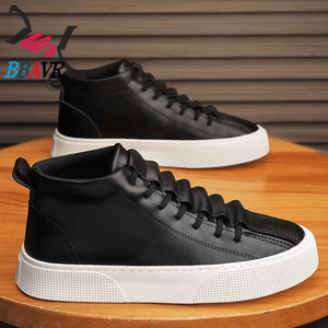 Nuevas Zapatillas Deportivas Blancas Casuales de Caña Alta, Resistentes al Desgaste y Fáciles de Poner - Product Image 1