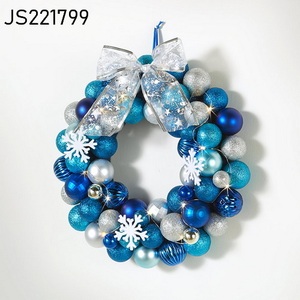2025 printemps nouveaux articles guirlande <span class=keywords><strong>de</strong></span> noël <span class=keywords><strong>cintre</strong></span> couleur mélangée boule en plastique <span class=keywords><strong>couronne</strong></span> <span class=keywords><strong>de</strong></span> porte d'entrée pour porte d'entrée Navidad Decoracion - Product Image 1