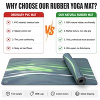 Tapis de yoga en caoutchouc naturel antidérapant professionnel, motif tourbillon givré en noix de coco, absorption des chocs, silencieux, éco-responsable, fitness