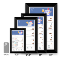 Layar perencana Digital Android 14, layar kalender keluarga Adve 21.5 24 32 inci putih pintar tampilan kalender dinding Digital