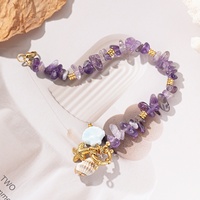 Bracelet Perles en Acier Inoxydable avec Breloques Coquillages et Pierres Naturelles Colorées Série Océan pour l'Été