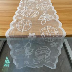 Camino de Mesa Rectangular Desechable de Encaje Bordado de 13x72 Pulgadas para Pascua, Bodas, Banquetes, Celebraciones al Aire Libre - 3 Colores Disponibles - Product Image 3