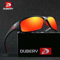 Gafas de Sol Deportivas Personalizadas DUBERY para Hombre 2026, Polarizadas con Protección UV, Monturas Azules y Rojas, Fabricadas en Alibaba