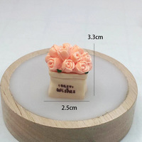 Patung Resin Bunga Matahari Mawar Ornamen Bunga Multiwarna Miniatur Dekorasi Rumah Dekorasi Meja Desktop Aksesori Hadiah Lucu