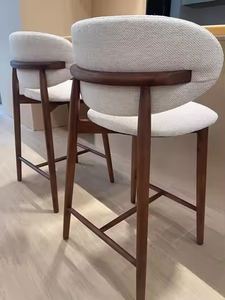 Tabourets de <span class=keywords><strong>bar</strong></span> de luxe, chaises de comptoir pour îlot de cuisine, chaises en bois pour restaurant, tabourets hauts <span class=keywords><strong>pas</strong></span> chers, vente en gros sur mesure - Product Image 5