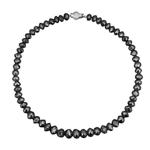 26 quilates cuentas facetadas de diamantes negros naturales pulidos de alta calidad y collar suelto para mujer - Product Image 5