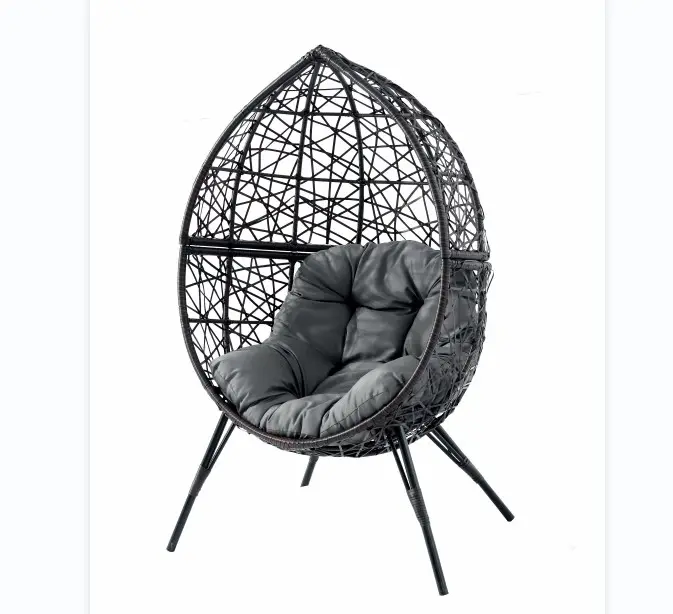 Yoho, оптовая продажа, индивидуальная садовая металлическая качели, подвесной Двухместный стул с подушками и навесом