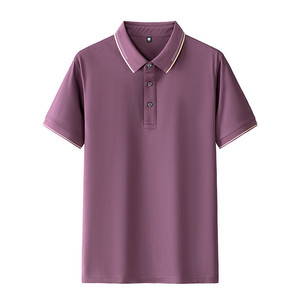 Camiseta Polo de Color Sólido, Algodón con Ribete en Contraste, Uso Diario, Manga Corta, Cuello Camisero, Ropa de Trabajo, Camiseta Publicitaria Corporativa - Product Image 4