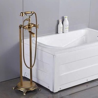 Mitigeur de bain sur pied classique avec douchette Vintage salle de bain montage au sol baignoire douche mitigeur robinets
