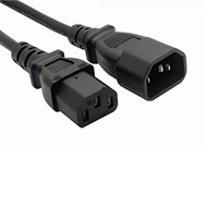 Câble d'alimentation C13 vers C14, rallonge d'alimentation C13 C14, adaptateur d'alimentation pour appareils électroménagers IEC 320 C13 vers C14, câble d'extension C13 C14