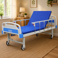 Cama de Hospital Manual de Función Única con Estructura de Acero Reforzada para Tratamiento de Pacientes Mayores en Clínicas