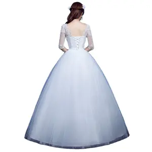 فستان زفاف 2023 جديد على الطراز الكوري بكتف واحد بمقاس كبير فستان زفاف العروس فستان زفاف أبيض
