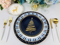 Besta Großhandel Weihnachten Bone China unter Dish Diner Teller für Party gesetzt