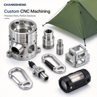 Équipement de camping extérieur léger, pièces en aluminium et acier inoxydable, services de brochage, usinage CNC personnalisé, services d'électroérosion à fil