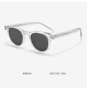 Occhiali <span class=keywords><strong>da</strong></span> <span class=keywords><strong>Sole</strong></span> Polarizzati TAC Rotondi Vintage Unisex Stile Coreano con <span class=keywords><strong>Lenti</strong></span> <span class=keywords><strong>Grigie</strong></span> Polarizzate e Montatura in TR90 - Product Image 6