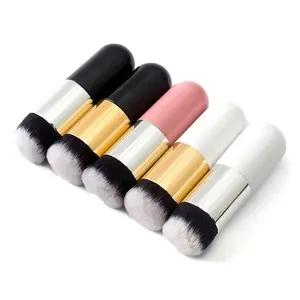 Best foundation brush Flat Makeup Brushes Professional Wooden Handle Artificial fiber Cosmetic Make-up Brush