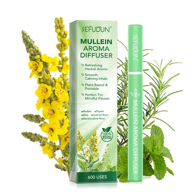 SEFUDUN Herbal Mullein Extract Aroma Diffuser Aroma Diffuser Plant-Based Ashwagandha Lavender Mullein Aroma Diffuser Pen