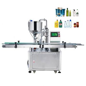 Jinfeng One Heads Crema facial automática Loción Gel corporal Spray para el cabello Cosméticos Crema Botella Servo Bomba de pistón Máquina de llenado de pasta - Product Image 1