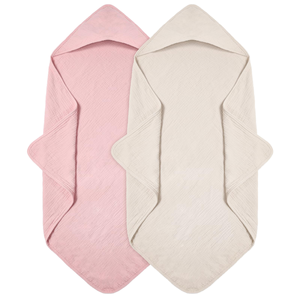 신생아용 후드 타월, 부드러운 면 모슬린 아기 목욕 타월 담요, 통기성 좋은 속싸개 - Product Image 1