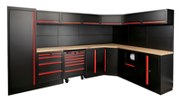 Meuble d'atelier modulaire, unité de rangement combinée, panneau mural, tiroir, plan de travail en acier, 307 outils, OEM, robuste, 500 kg
