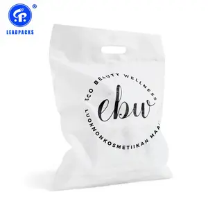 Bolsa de plástico personalizada con mango troquelado, embalaje de compras de HDPE, venta al por mayor, barata