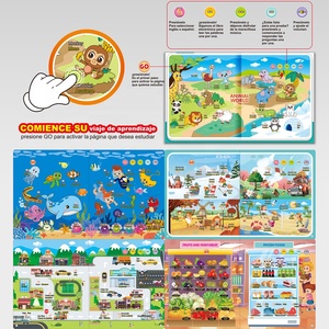 Macchina per l'apprendimento elettronico per bambini, libro elettronico bilingue inglese e spagnolo, audiolibro, macchina per la lettura a punti, giocattolo educativo per la prima infanzia - Product Image 3