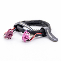 Cable automotriz HSD de 4+2 pines hembra, de código D a código H, en ángulo recto, para sistema de cámara de coche