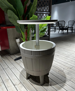 Eco-Friendly Led Portable Cooler Bar Ice Bucket Farmhouse Design <strong>Cool</strong> Bar <strong>Table</strong> with Ice Bucket for Picnic Camping - Product Image 4