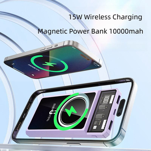 <span class=keywords><strong>Batterie</strong></span> <span class=keywords><strong>externe</strong></span> portable magnétique transparente ultra-fine 10000 mAh, charge rapide 22,5 W, design aléatoire disponible - Product Image 2