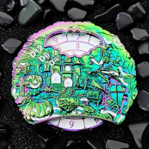 ชุดรูปแบบฮาโลวีน7-in-1ลูกเต๋าโลหะเดี่ยวหมุนปลายนิ้วลูกเต๋าสำหรับเกมกระดาน DND RPG - Product Image 1