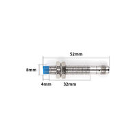 Capteur de proximité inductif miniature 3 broches 3 fils NPN PNP NO NC 24V DC avec distance de détection de 1 mm