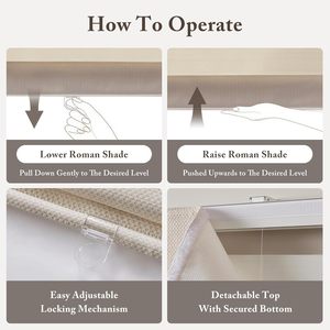 Không dây Roman <span class=keywords><strong>Shades</strong></span>-Vải riêng tư bảng điều khiển duy nhất tối, năng lượng hiệu quả, nhiệt cách điện cửa sổ mù điều trị - Product Image 5