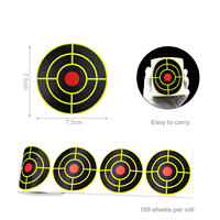 Autocollants de cibles de tir réactifs de 3 pouces, 100 autocollants fluorescents auto-adhésifs pour la chasse et l'entraînement