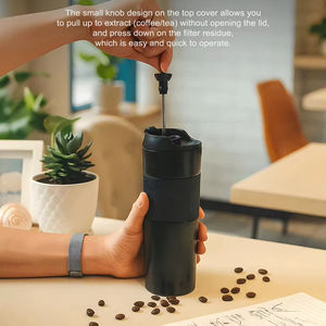 Tasse de voyage isolée sous vide 0,45 L pour voiture Tasse à café avec logo personnalisé et couleur Machine à café et thé portable - Product Image 2