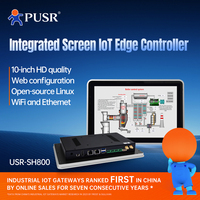 Panel PC Industri PUSR Layar Sentuh 10.1 Inci Rockchip RK3568 DDR4 4GB Open-Source Linux Edge Computing All in One PC SH800