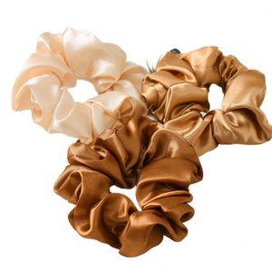 Élastiques à cheveux tendance coréens personnalisables pour bébés filles, chouchous élégants en satin de soie avec poche zippée, personnalisables - Product Image 3
