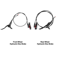 Kit de frein à disque hydraulique avant/arrière pour vélo électrique série V20, avec étrier de frein, câble en aluminium, moteur DC sans balais 48V 500W