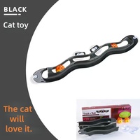 Mascota Gato Accesorios Mayorista PVC Pista Bola Plegables Ventosas Campana Interactivo Movimiento Gato Juguete