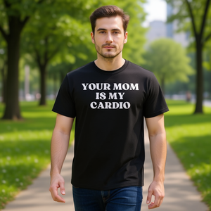 Camiseta Your Mom Is My Cardio, color negro, unisex, talla para adultos S M L XL XXL - Product Image 3