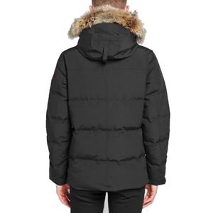 Veste parka en duvet de canard à fermeture éclair pour homme avec logo personnalisé, en polyester et plumes, avec service OEM pour la saison hivernale - Product Image 2