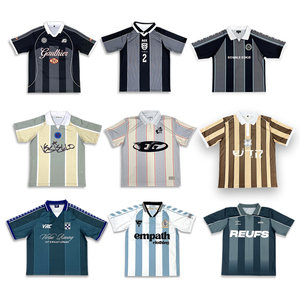 Cổ điển <span class=keywords><strong>Retro</strong></span> bóng đá Áo sơ mi bán buôn tùy chỉnh Polyester thiết kế bóng đá Jersey - Product Image 1